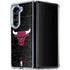 NBA Chicago Bulls Black Distressed Galaxy Z Fold5 5G Clear Case