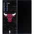 NBA Chicago Bulls Black Distressed Galaxy Z Fold6 Skin