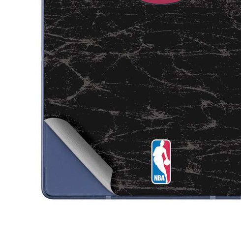 NBA Chicago Bulls Black Distressed Galaxy Z Fold6 Skin