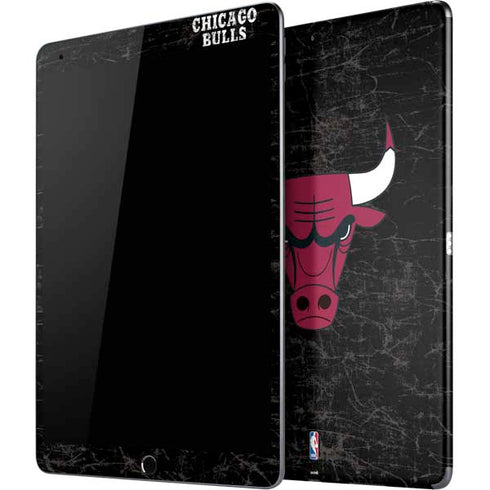 NBA Chicago Bulls Black Distressed iPad Skins