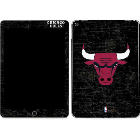 NBA Chicago Bulls Black Distressed iPad Skins
