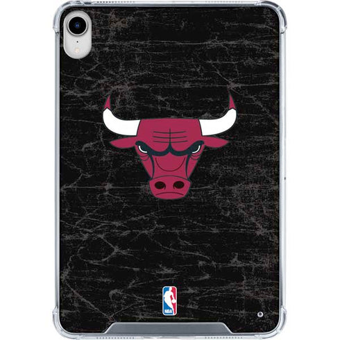NBA Chicago Bulls Black Distressed iPad 11th Gen (2025) Clear Case