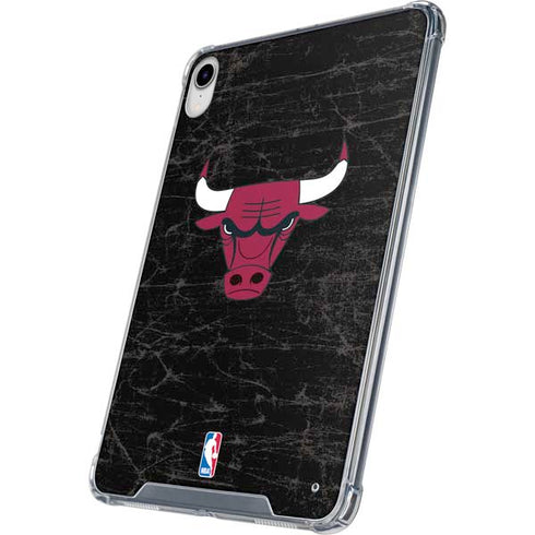 NBA Chicago Bulls Black Distressed iPad 11th Gen (2025) Clear Case