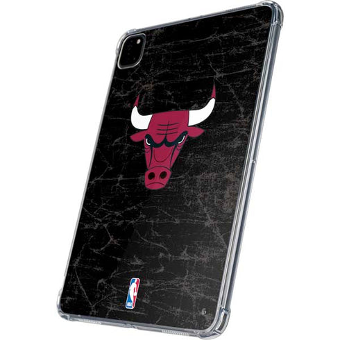 NBA Chicago Bulls Black Distressed iPad Pro 11in (2024) Clear Case