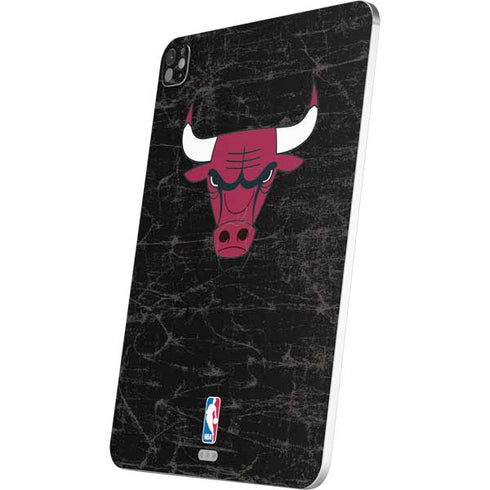 NBA Chicago Bulls Black Distressed iPad Pro 13in M4 (2024) Skin
