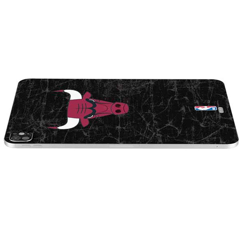 NBA Chicago Bulls Black Distressed iPad Pro 13in M4 (2024) Skin