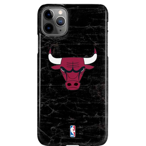 NBA Chicago Bulls Black Distressed iPhone Cases