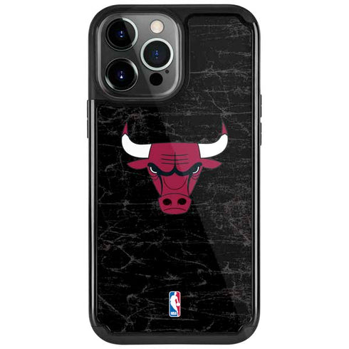 NBA Chicago Bulls Black Distressed iPhone Cases