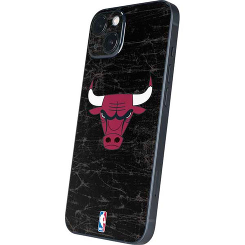 NBA Chicago Bulls Black Distressed iPhone Skins