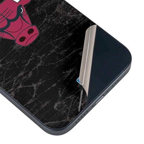 NBA Chicago Bulls Black Distressed iPhone Skins