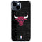NBA Chicago Bulls Black Distressed iPhone 15 Clear Case