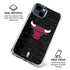 NBA Chicago Bulls Black Distressed iPhone 15 Clear Case