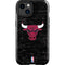 NBA Chicago Bulls Black Distressed iPhone 15 Impact Case