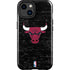 NBA Chicago Bulls Black Distressed iPhone 15 Impact Case
