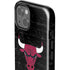 NBA Chicago Bulls Black Distressed iPhone 15 Impact Case