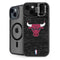 NBA Chicago Bulls Black Distressed iPhone 15 Kickstand Case
