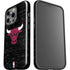 NBA Chicago Bulls Black Distressed iPhone 15 Pro Impact Case