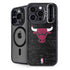 NBA Chicago Bulls Black Distressed iPhone 15 Pro Kickstand Case