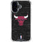NBA Chicago Bulls Black Distressed iPhone 16 Clear Case