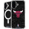NBA Chicago Bulls Black Distressed iPhone 16 MagSafe Case