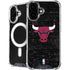 NBA Chicago Bulls Black Distressed iPhone 16 MagSafe Case