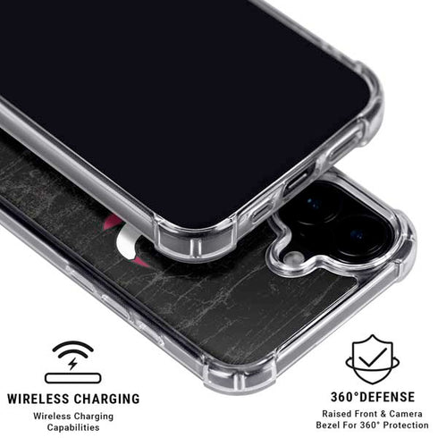 NBA Chicago Bulls Black Distressed iPhone 16 MagSafe Case