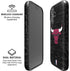NBA Chicago Bulls Black Distressed iPhone 16 Magsafe Impact Case