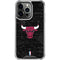 NBA Chicago Bulls Black Distressed iPhone 16 Pro Clear Case