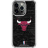 NBA Chicago Bulls Black Distressed iPhone 16 Pro Clear Case