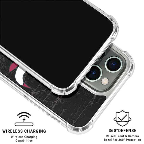 NBA Chicago Bulls Black Distressed iPhone 16 Pro Clear Case