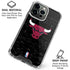 NBA Chicago Bulls Black Distressed iPhone 16 Pro Clear Case