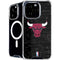 NBA Chicago Bulls Black Distressed iPhone 16 Pro MagSafe Case