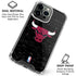 NBA Chicago Bulls Black Distressed iPhone 16 Pro Max Clear Case