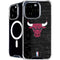 NBA Chicago Bulls Black Distressed iPhone 16 Pro Max MagSafe Case