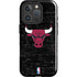 NBA Chicago Bulls Black Distressed iPhone 16 Pro Max Magsafe Impact Case