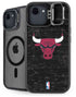 NBA Chicago Bulls Black Distressed iPhone 16e Kickstand Case