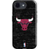 NBA Chicago Bulls Black Distressed iPhone 16e Impact Case