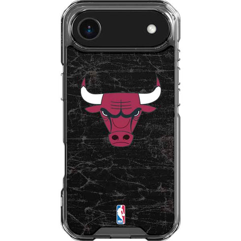 NBA Chicago Bulls Black Distressed iPhone 17 Air Clear Case