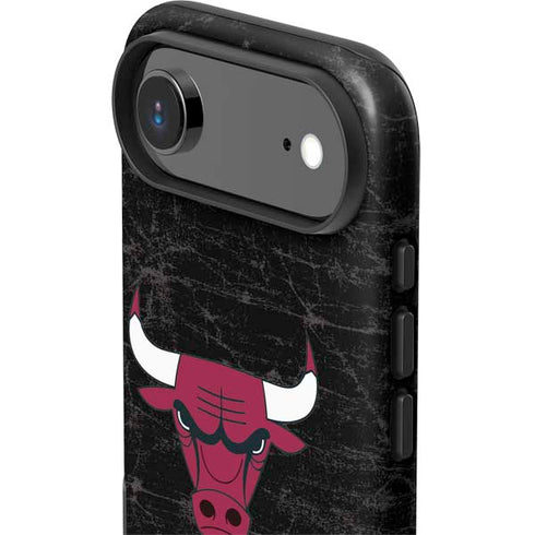 NBA Chicago Bulls Black Distressed iPhone 17 Air Impact Case