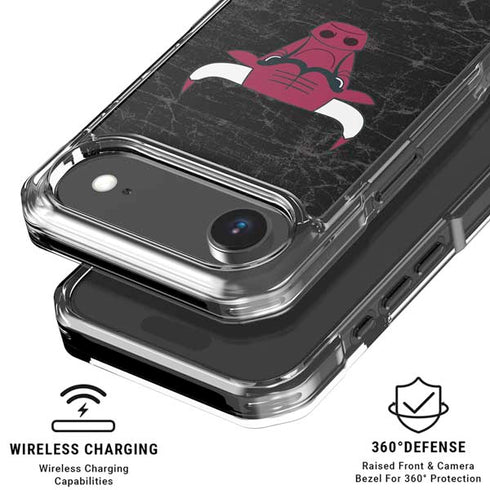 NBA Chicago Bulls Black Distressed iPhone 17 Air MagSafe Case