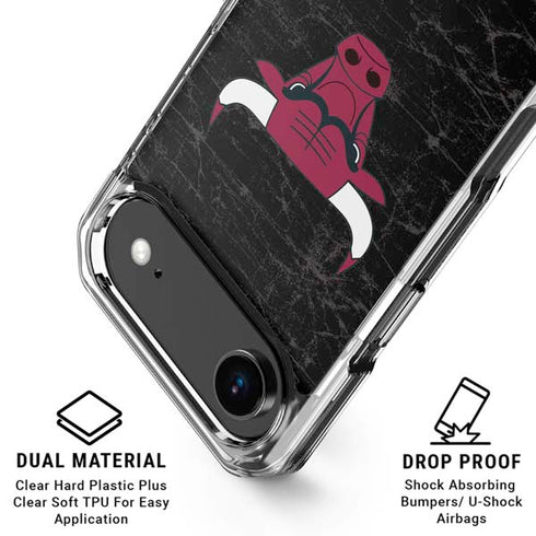 NBA Chicago Bulls Black Distressed iPhone 17 Air MagSafe Case