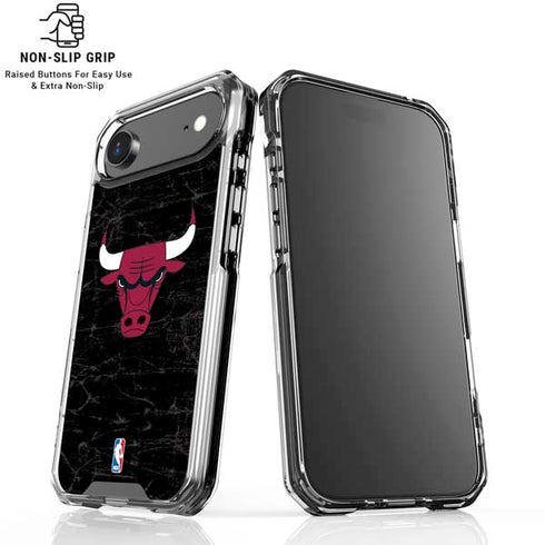 NBA Chicago Bulls Black Distressed iPhone 17 Air MagSafe Case