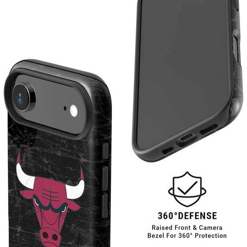 NBA Chicago Bulls Black Distressed iPhone 17 Air Magsafe Impact Case