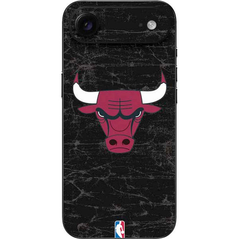 NBA Chicago Bulls Black Distressed iPhone 17 Air Skin