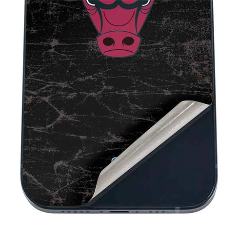 NBA Chicago Bulls Black Distressed iPhone 17 Air Skin