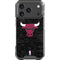 NBA Chicago Bulls Black Distressed iPhone 17 Pro Clear Case