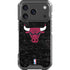 NBA Chicago Bulls Black Distressed iPhone 17 Pro Clear Case