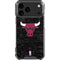 NBA Chicago Bulls Black Distressed iPhone 17 Pro Max Clear Case