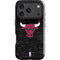 NBA Chicago Bulls Black Distressed iPhone 17 Pro Max Impact Case