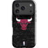 NBA Chicago Bulls Black Distressed iPhone 17 Pro Max Impact Case